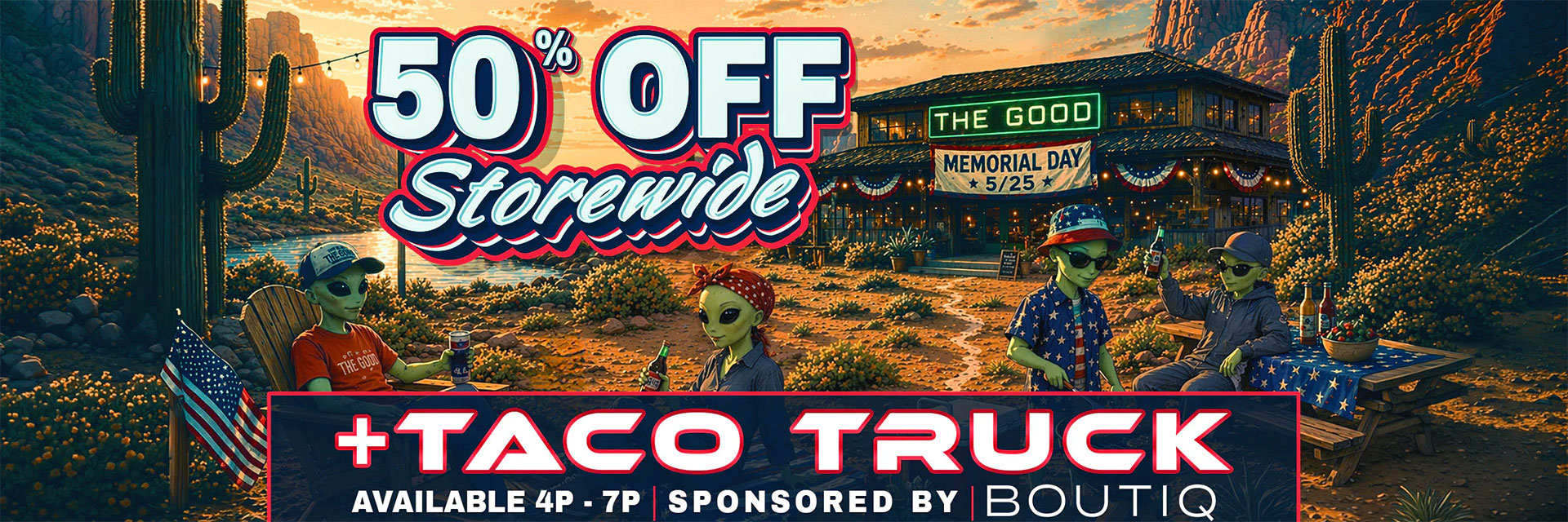 50% off store wide deal