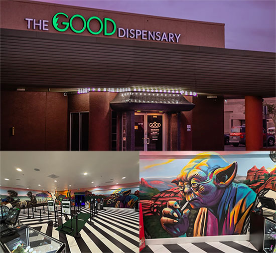 The Good Dispensary interior photo montage